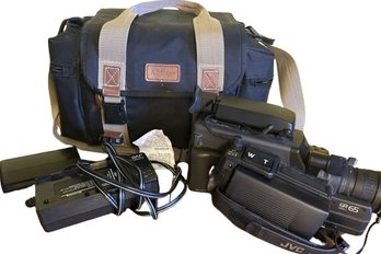JVC Camcorder With Charger, Battery Pack And Carrying Case