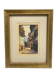 Beautiful Watercolor Of The Historic French Quarters In New Orleans Signed By Artist (13.5x16.5)