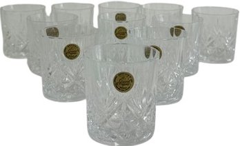 Cristal D'arques France Genuine Lead Crystal Set Of 9 Cups - 3.4'Tall