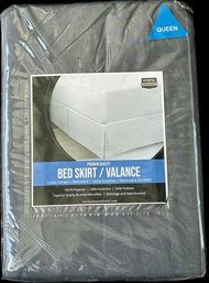 Gray Bed Skirt, Valance Queen Size New In Packaging