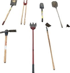 Gardening Tools: Shovels, Pick Axe Etc
