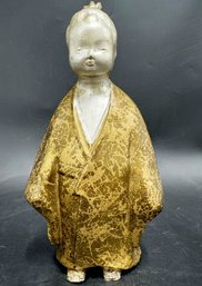 Japanese Figurine Of A Young Boy In Traditional Attire