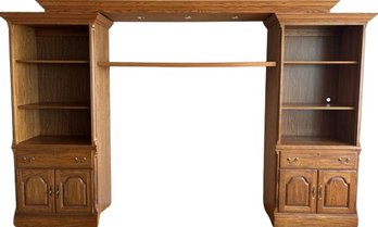 Wood Entertainment Center, 4 Pieces, Could Be 2 Bookshelves, 123.5x80x 18D, Bring Help To Move