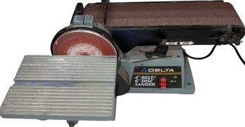 Delta 4in Belt/6in Disc Sander- Working, 21Lx15Wx11H