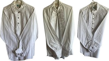 Three Mens Weather Shirts Size L. Some Staining On Collars.