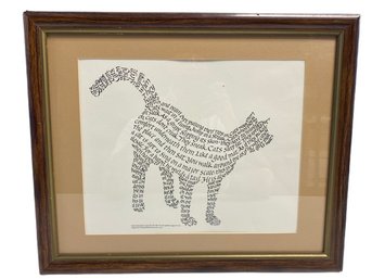 Calligraphy Feline Print (22.5x18.5)