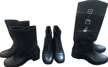 3 Pairs Of Womens Boots- Tall Dav Size 7, EasySpirit Size 6