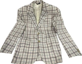 Mens Towncraft Plaid Suit Jacket From Penneys (Size Unknown/Appears To Be Size Large)