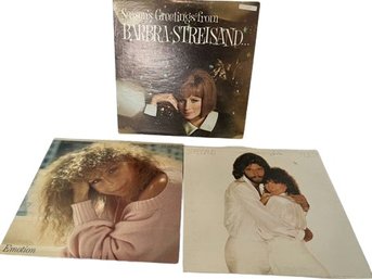 A Trio Of Vinyl Records By Barbara Streisand.