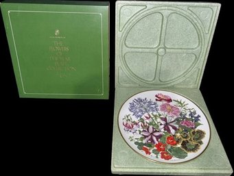 Franklin Porcelain The Flowers Of The Year Plate Collection (1) 10.5 Plate