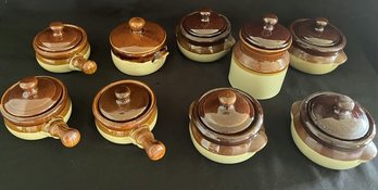 Pottery Crocks & Containers With Lids