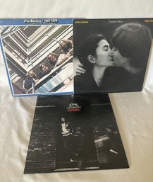 3 Vinyl Records- The Beatles, John Lennon