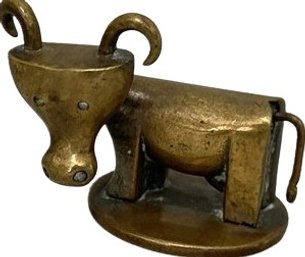 Lonely Mini Bull- Brass, Made In Austria, 1inch
