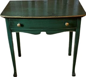 Distressed Emerald Green Writing Desk-30W 30H 18D