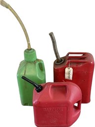 Collection Of Oil And Gas Cans (Capacity Pictured)