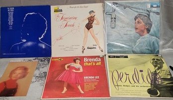Vinyl Records (6). Peggy Lee , Doris Drew , Johnny Hodges, Brenda Lee And Many More