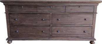 Restoration Hardware Wood Dresser. ( 71'Lx22'Wx33.5'H). Very Heavy, Buyer Must Be Able To Move .