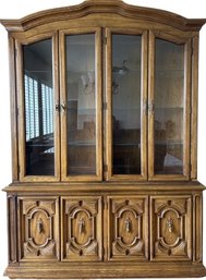 Bassett Furniture French Provincial China Cabinet - 82 Tall X 61 Wide X 16 Deep