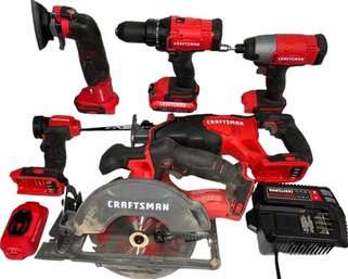 Craftsman Power Tool Set- Drills, Saws, Battery & Charger