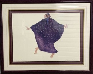 Hoop La La Dance Watercolor Artwork Signed By Artist Carol Grigg From The Gango Gallery-48.5x38.5