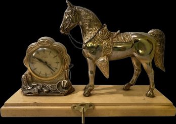 Decorative Western Style Clock With Silver And Gold Tone Marking From United