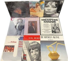 (9) Unopened Vinyl Records, Ann Burton, Carmen Mcrae, Cassandra And Many More