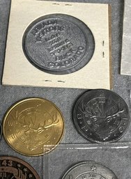 Various Club Coins, Elks Lodge And BSERS