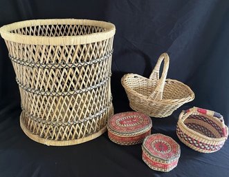 Collection Of Five Baskets.