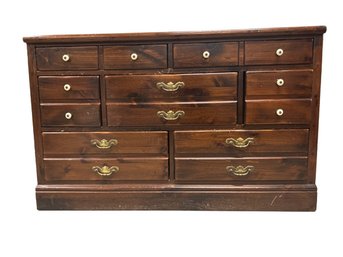 Wooden Dresser With Close Finish And Small Nicks On Top- 48x19x30