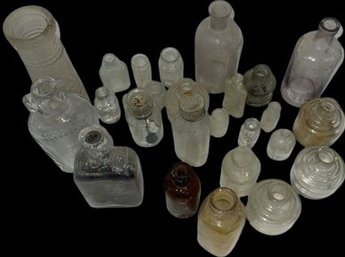 Vintage Glass Bottle Set