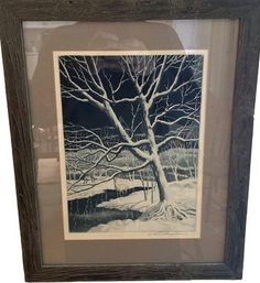 Limited Edition Signed Original Etching White Fantasy Signed By Artist S.L. Margolies (15x19)