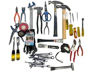 Hammers, Wrenches, Screw Drivers & More Tools- Largest Hammer Is 13.5in Long, Wrench Is 12in, Smallest Pliers