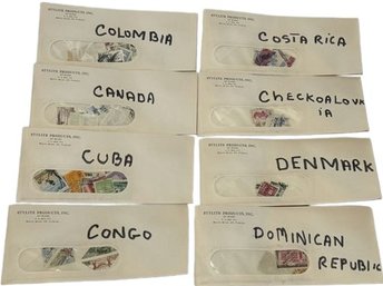 Colombia Canada Cuba Congo Costa Rica Checkoalovkia Denmark Dominican Republic Stamps