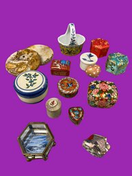 Collection Of Jewelry Boxes From Different Countries Including France, India, China, Japan And More