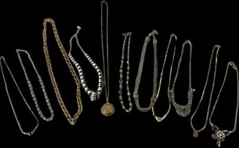 Various Gold And Silver Tone Necklaces