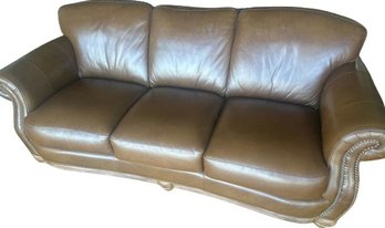 Brown Leather Couch, 88x40x36H. In Great Condition.
