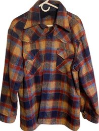 Mens Flannel Style Wool ButtonUp Jacket-Size XL