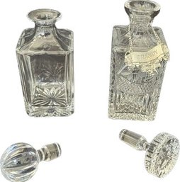Two Glass Decanters With Lids