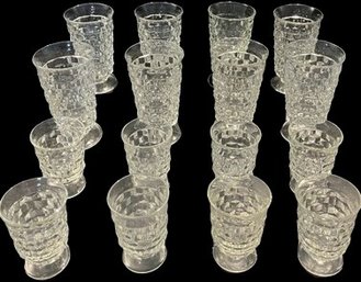 Collection Of Juice & Water Glasses, 8 Of Each. 4 & 6 Tall