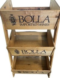 Wooden Storage Rack Made From Bolla Wine Crates