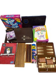 Collection Of Board Games Including Cribbage, Backgammon, Scrabble And Many More