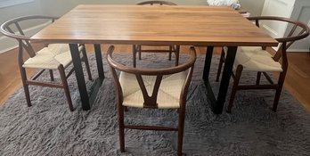 Dining Table By Room & Board  & 4 Chairs By RC