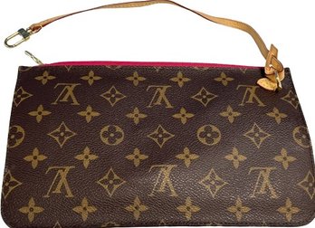 Louis Vuitton Neverfull Pochette Monogram Canvas Brown - 9.75Wx6H