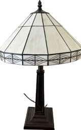 Tiffany Style Lamp Shade With Black Base.
