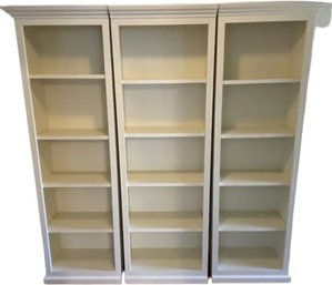 Three Piece Book Shelf From Ballard Design (Right & Left 24x82x12.5 - Center 26.5x82x12.5)