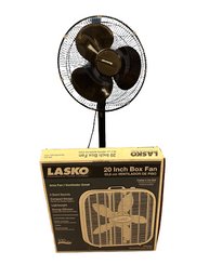 Duracraft Oscillating Fan, 3 Speeds 45x18 & Lasko 20in Box Fan