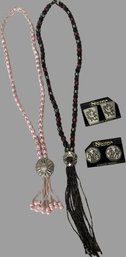 Southwestern Style Ladies Bolo Ties And Clip Earrings