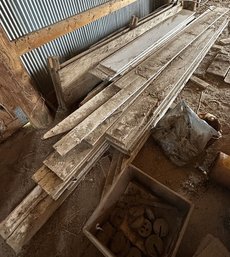 Scraps Of Wood Kept In A Barn - Very Dusty