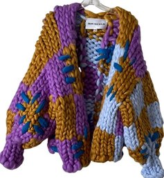Colorful Hope Macaulay Designed Knitted Chunky Jacket Size: Small/medium