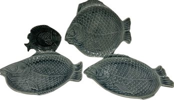 Fish Style Plates (6.5in & 11in) By Joyce Axelrod 1957-58